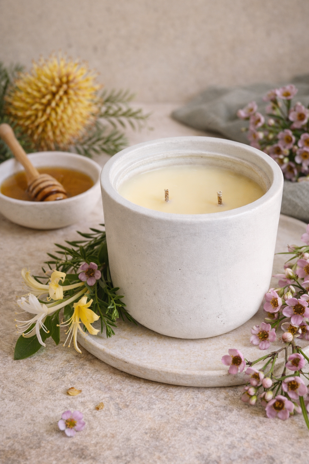 Bloom: Australian Floral & Honey: Concrete Candle Ritual