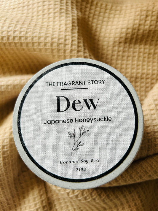 Dew : Japanese Honeysuckle - Concrete Candle Ritual